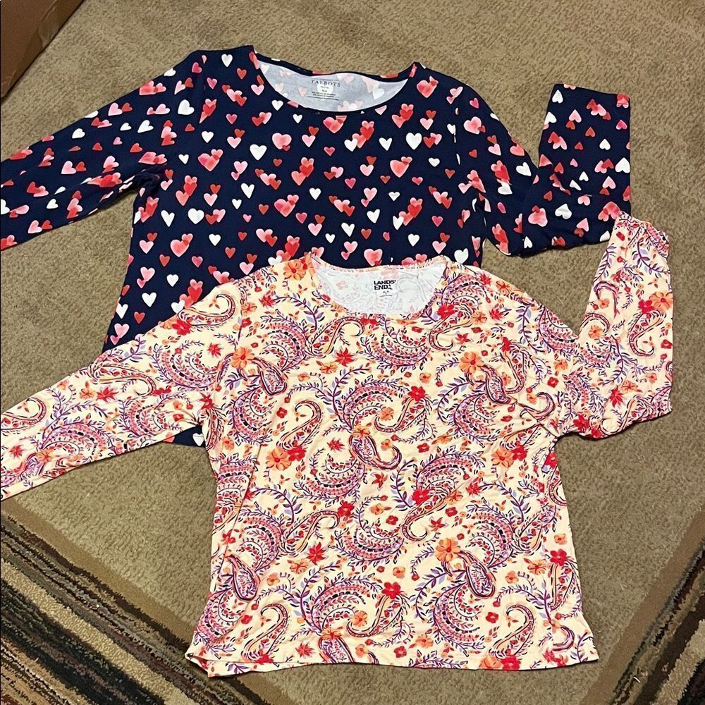 Heart and Paisley Long Sleeve Tops